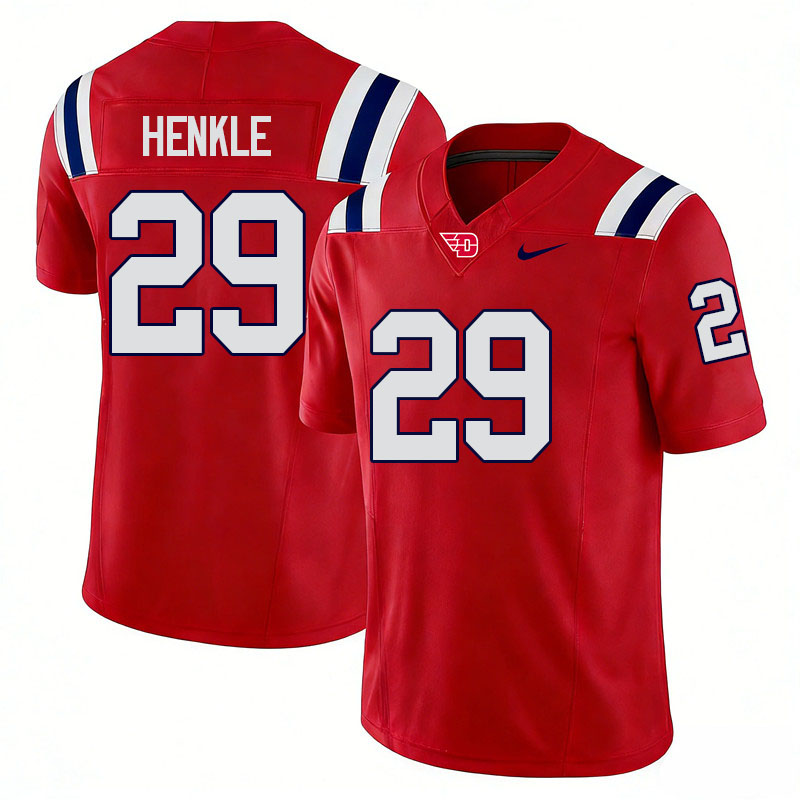 Dayton Flyers #29 Trevor Henkle College Football Jerseys,Uniforms-Red